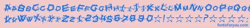 En savoir plus sur la police StarDustItalic Police StarDustItalic – polices bleues sur fond rose