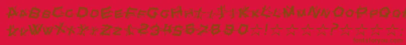 Saiba mais sobre a fonte StarDustItalic Fonte StarDustItalic – fontes marrons em um fundo vermelho