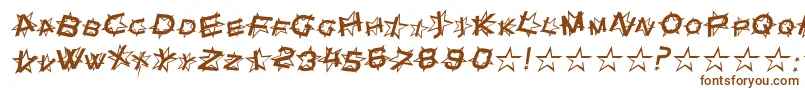 StarDustItalic-Schriftart – Braune Schriften auf weißem Hintergrund
