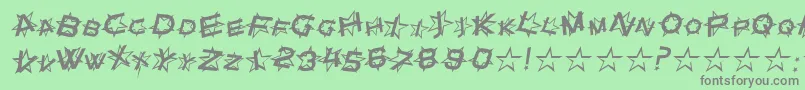 Lisätietoja StarDustItalic-fontista StarDustItalic-fontti – harmaat kirjasimet vihreällä taustalla