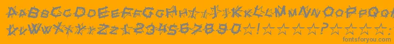 Saiba mais sobre a fonte StarDustItalic Fonte StarDustItalic – fontes cinzas em um fundo laranja
