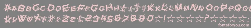 Шрифт StarDustItalic – розовые шрифты на сером фоне