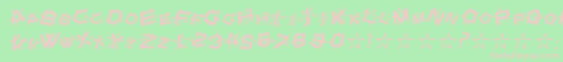 StarDustItalic Font – Pink Fonts on Green Background