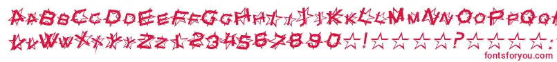 StarDustItalic-Schriftart – Rote Schriften
