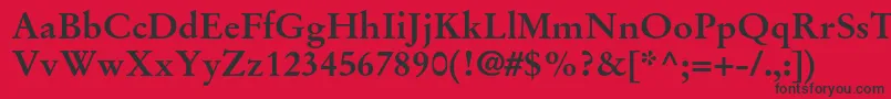 StempelgaramondltstdBold Font – Black Fonts on Red Background
