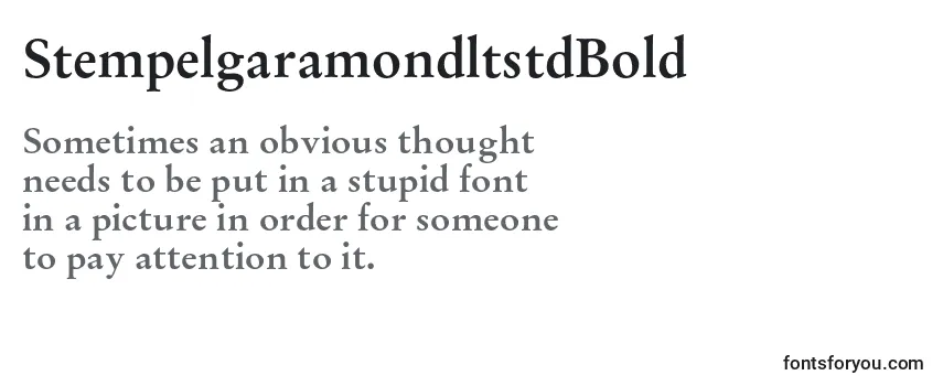 Review of the StempelgaramondltstdBold Font