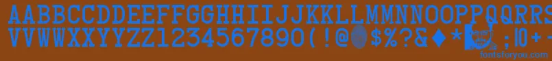 More about CardCharacters Font CardCharacters Font – Blue Fonts on Brown Background