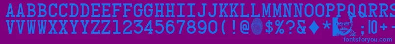 CardCharacters Font – Blue Fonts on Purple Background