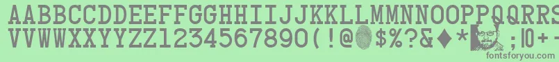 CardCharacters Font – Gray Fonts on Green Background