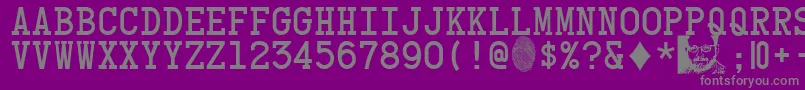 CardCharacters Font – Gray Fonts on Purple Background