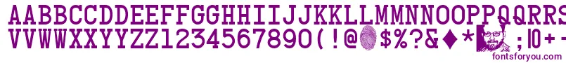 CardCharacters Font – Purple Fonts on White Background