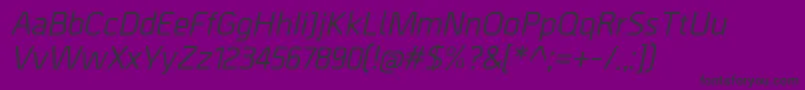 BordaMediumitalic Font – Black Fonts on Purple Background