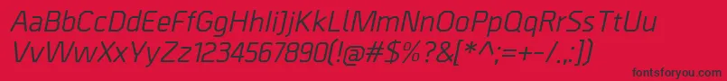 BordaMediumitalic Font – Black Fonts on Red Background