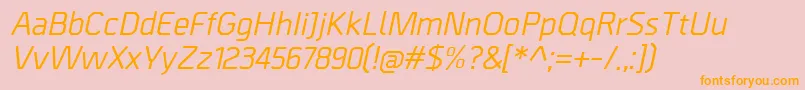 BordaMediumitalic Font – Orange Fonts on Pink Background