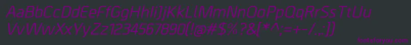 BordaMediumitalic Font – Purple Fonts on Black Background