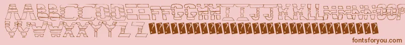 Highmethod-Schriftart – Braune Schriften auf rosa Hintergrund