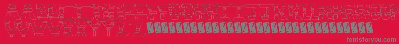 Fonte Highmethod – fontes cinzas em um fundo vermelho