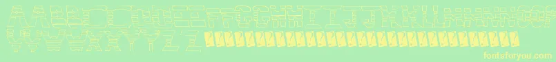 Highmethod Font – Yellow Fonts on Green Background