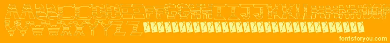 Highmethod Font – Yellow Fonts on Orange Background