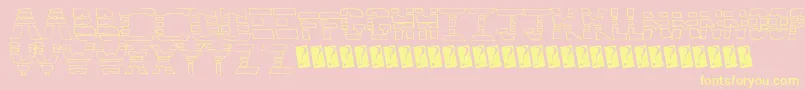 Highmethod Font – Yellow Fonts on Pink Background