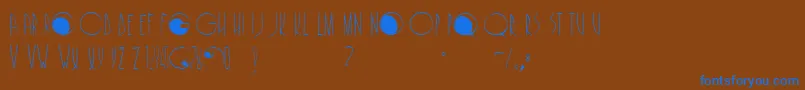Cafenoirfill Font – Blue Fonts on Brown Background