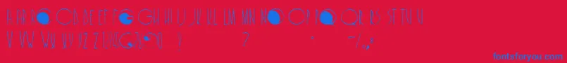 Cafenoirfill Font – Blue Fonts on Red Background