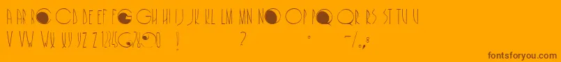 Cafenoirfill Font – Brown Fonts on Orange Background