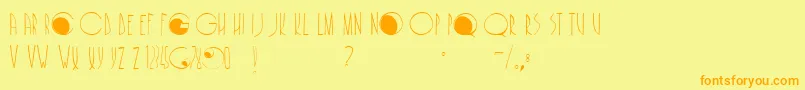 Cafenoirfill Font – Orange Fonts on Yellow Background