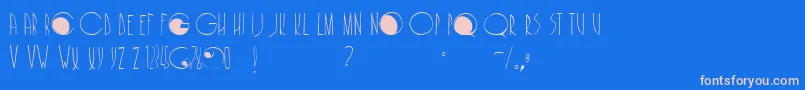 Cafenoirfill Font – Pink Fonts on Blue Background