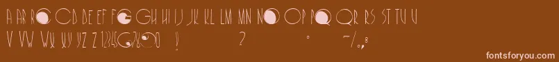Шрифт Cafenoirfill – розовые шрифты на коричневом фоне