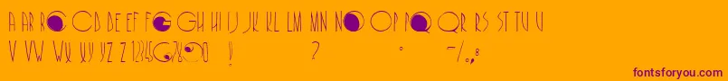 Cafenoirfill Font – Purple Fonts on Orange Background
