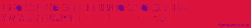 Cafenoirfill-Schriftart – Violette Schriften auf rotem Hintergrund