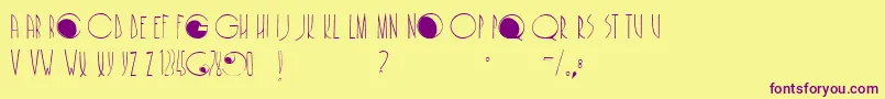 Cafenoirfill Font – Purple Fonts on Yellow Background