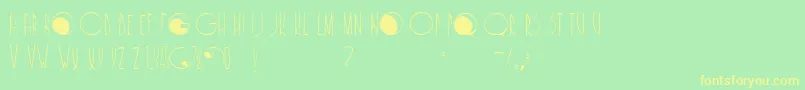 Cafenoirfill Font – Yellow Fonts on Green Background