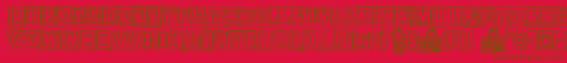 Pozo Font – Brown Fonts on Red Background