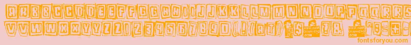 Pozo Font – Orange Fonts on Pink Background