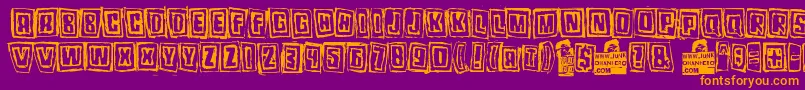 Pozo Font – Orange Fonts on Purple Background