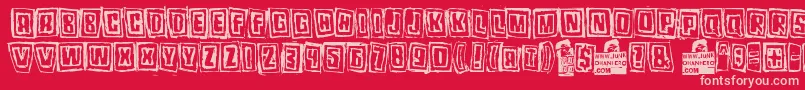 Pozo Font – Pink Fonts on Red Background