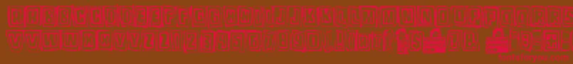 Pozo Font – Red Fonts on Brown Background