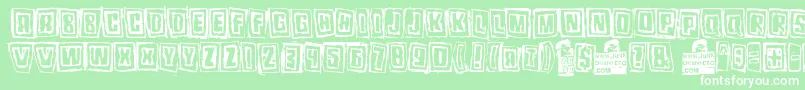 フォントPozo – 緑の背景に白い文字