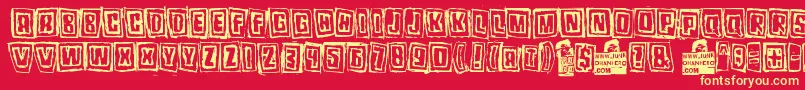 Pozo Font – Yellow Fonts on Red Background