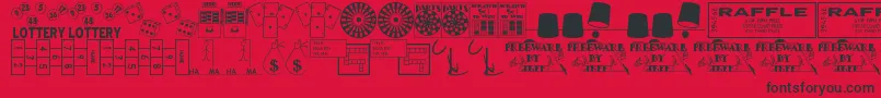フォントWinnerTakeAllJl – 赤い背景に黒い文字