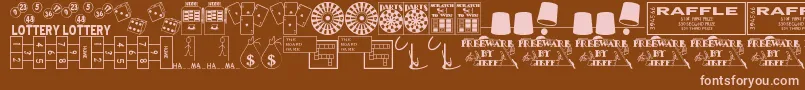 WinnerTakeAllJl Font – Pink Fonts on Brown Background