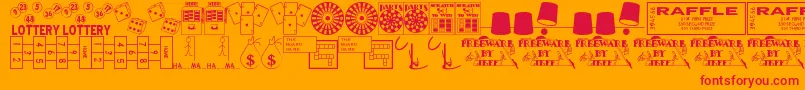 WinnerTakeAllJl Font – Red Fonts on Orange Background