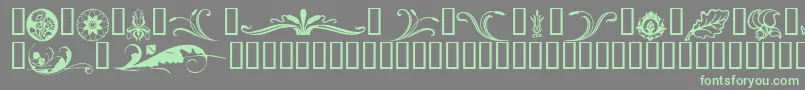 Florals Font – Green Fonts on Gray Background