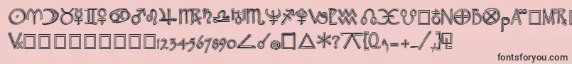 WidgetExtrabold-Schriftart – Schwarze Schriften auf rosa Hintergrund