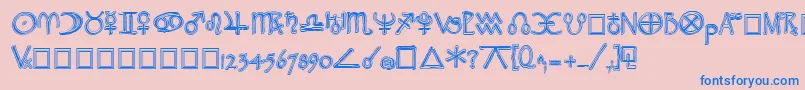 WidgetExtrabold-fontti – siniset fontit vaaleanpunaisella taustalla