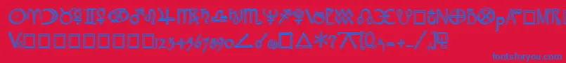 WidgetExtrabold Font – Blue Fonts on Red Background