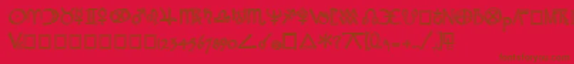 Czcionka WidgetExtrabold – brązowe czcionki na czerwonym tle