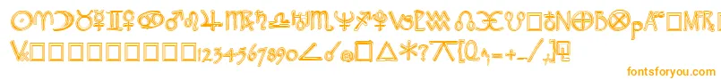 WidgetExtrabold-Schriftart – Orangefarbene Schriften